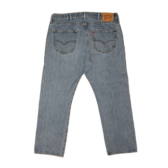 Levi's 501 Blue Denim Jeans Stonewash Button‎ Fly Straight Leg 38x29 - Picture 2 of 8